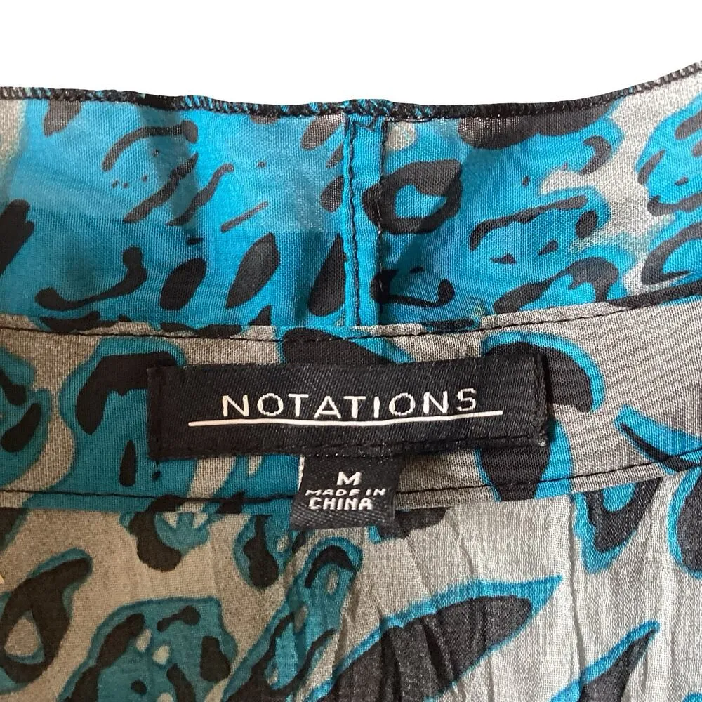 Notations  Sheer Button Down Blouse - Image 5