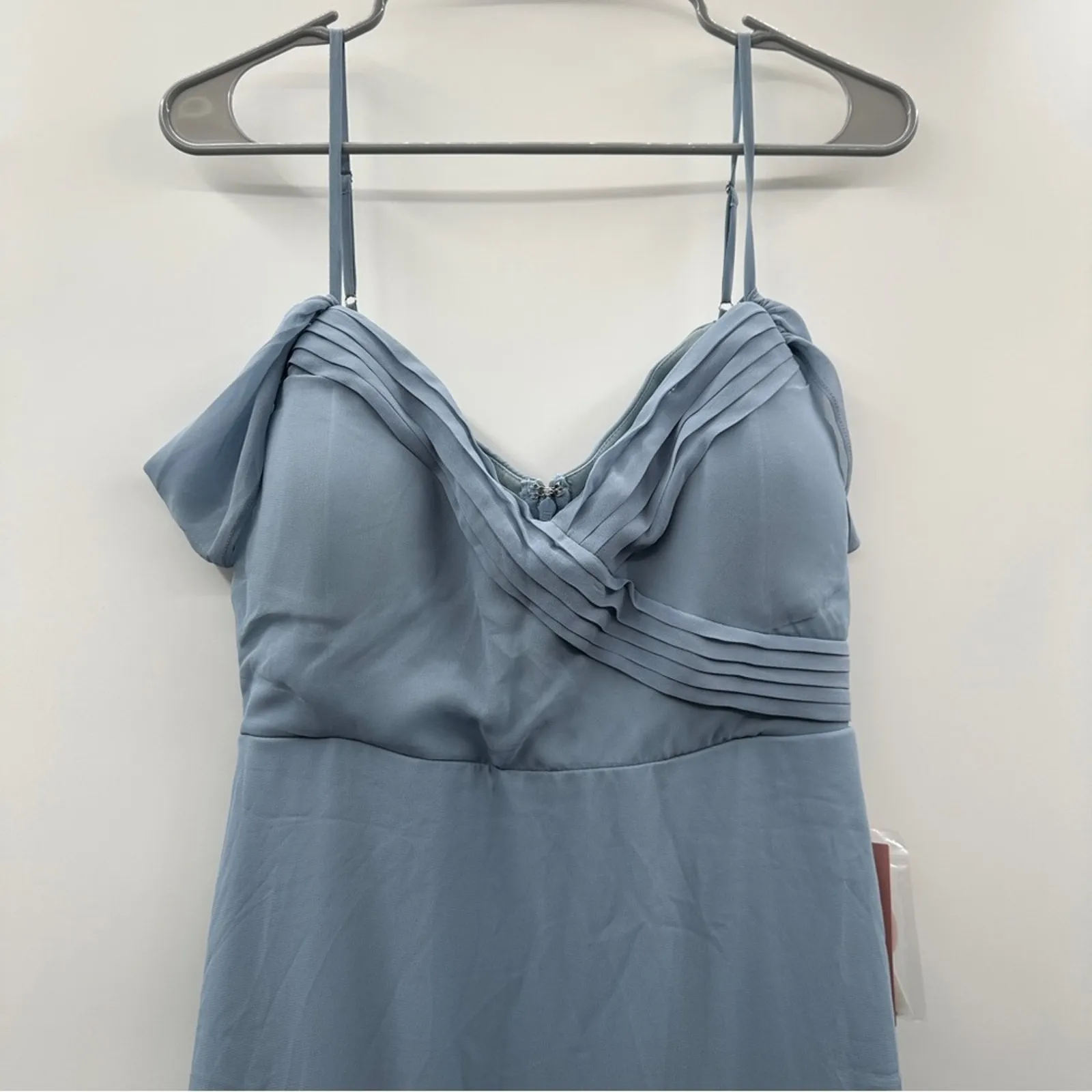 Birdy‎ Grey Spence Convertible Chiffon Bridesmaid Dress in Dusty Blue Sz M NEW - Image 4