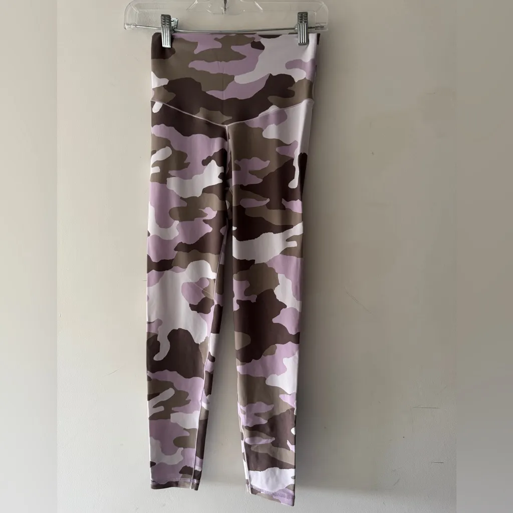 Aerie Real Me Buttery Soft Hi Rise 7/8 Purple Camo Leggings - Image 2
