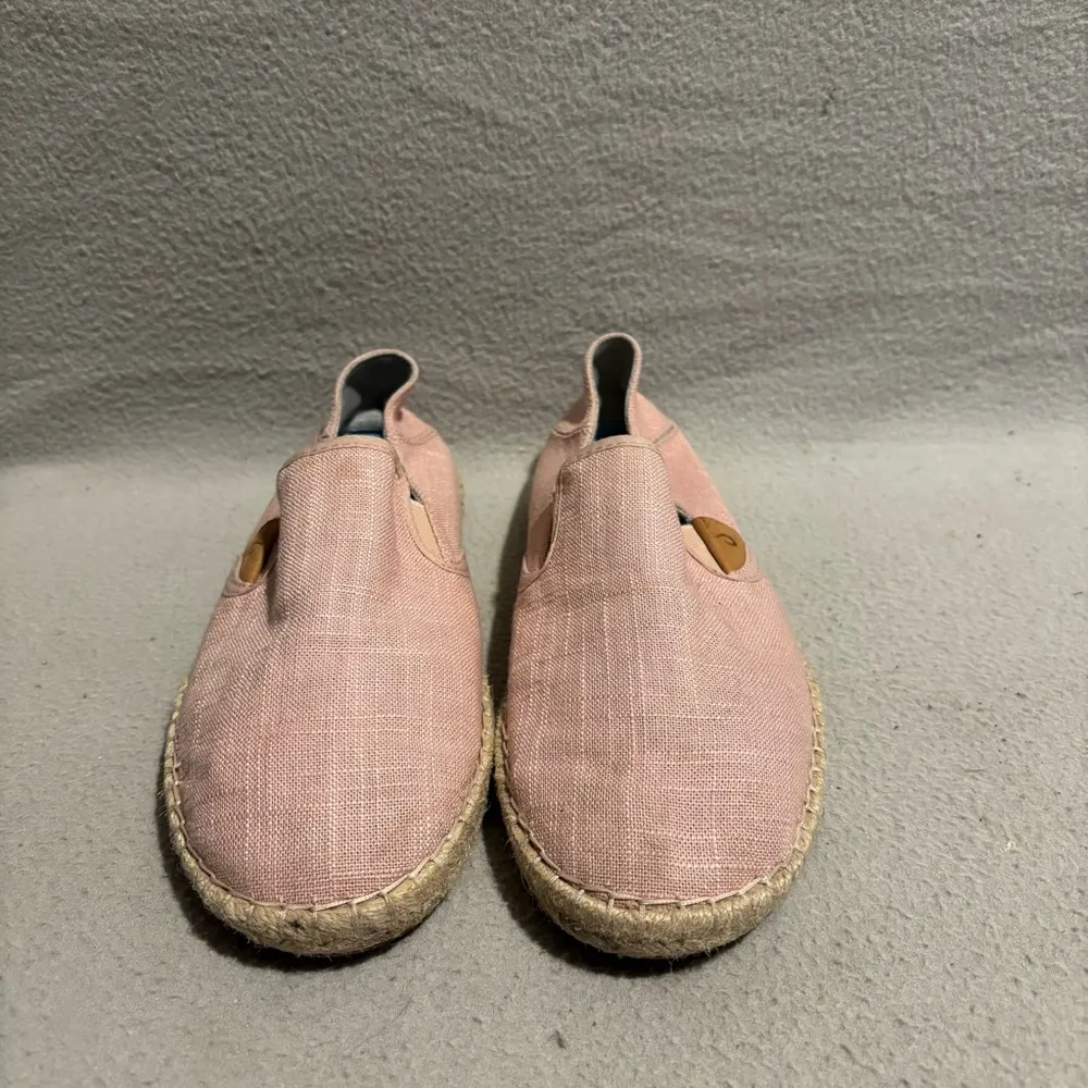 OluKai Kaula Pa’a Kapa Canvas Pink Rose Sea Salt Loafers Slip on Shoes size 6.5 - Image 2