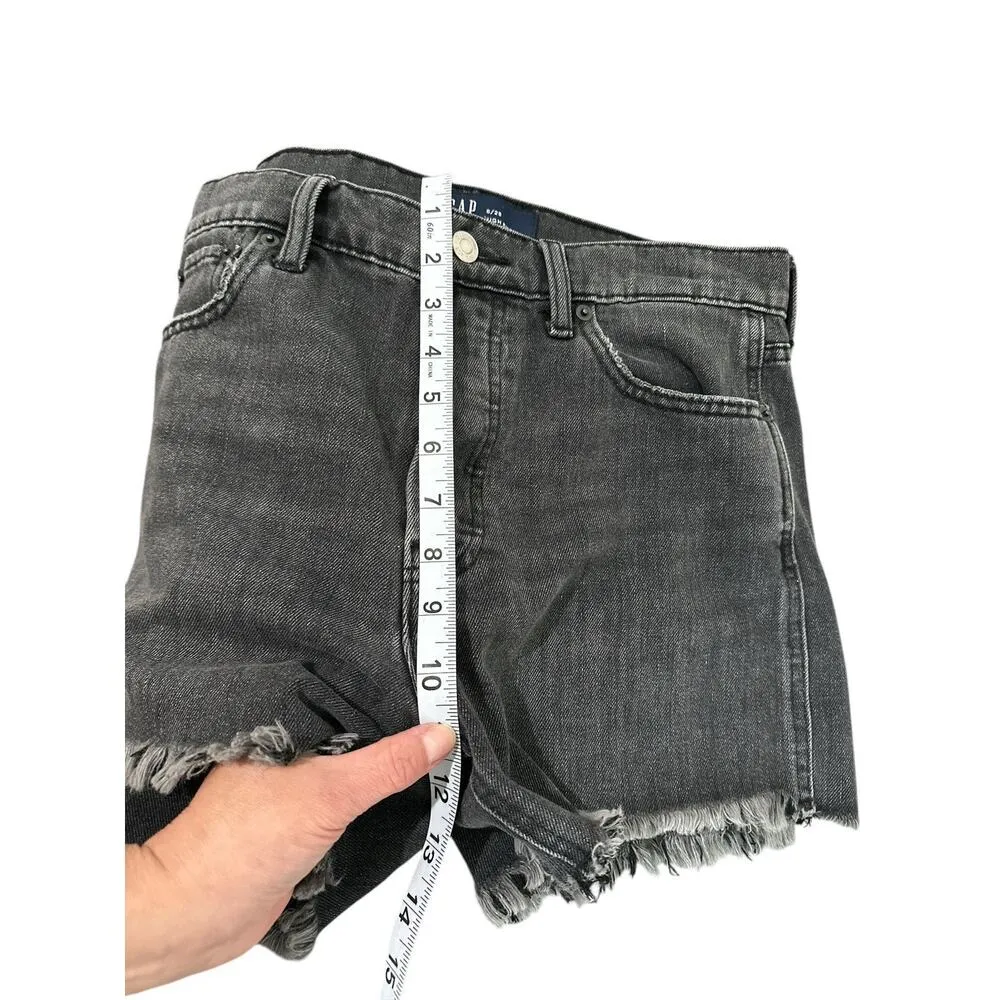 Gap Denim Women's 6/28 Short Shorts Casual Black High Rise - Image 4