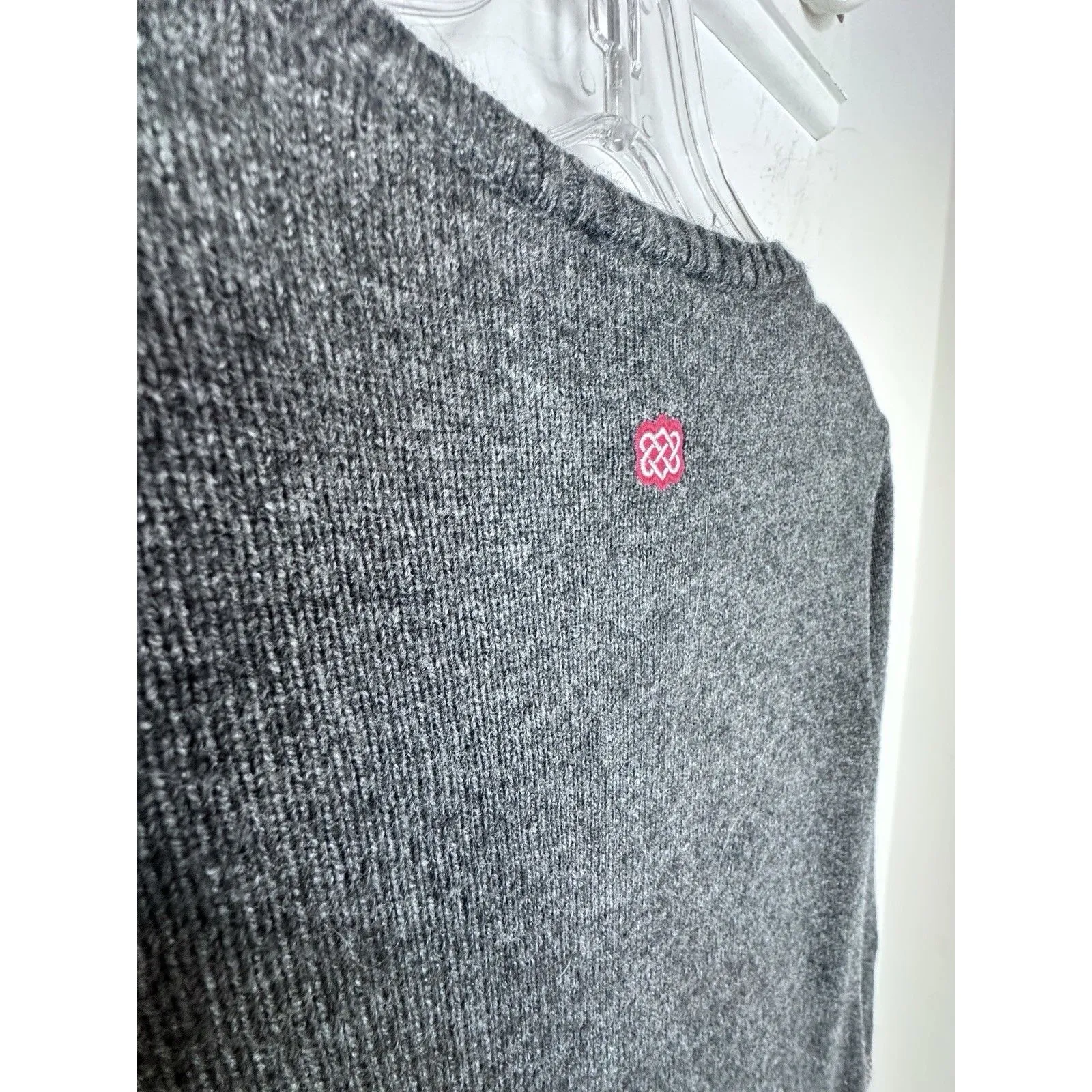 Sherpa Adventure Gear Wool/ALPACA Blend Sweater Dress Size Small Gray Aztec Red - Image 8