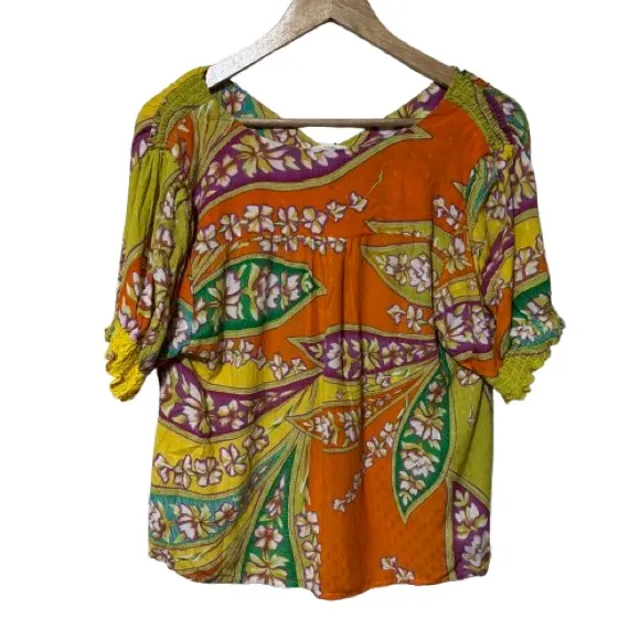 Haute Hippie Multicolor Floral Blouse Size M - Image 2