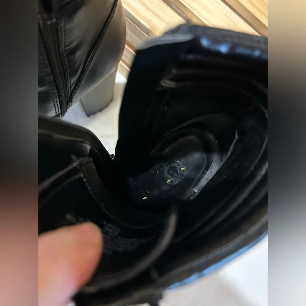 Guess LA Women’s Army Style Lace Up Zippered Ankle Boots Block 4” Heel Sz 7M - Image 6