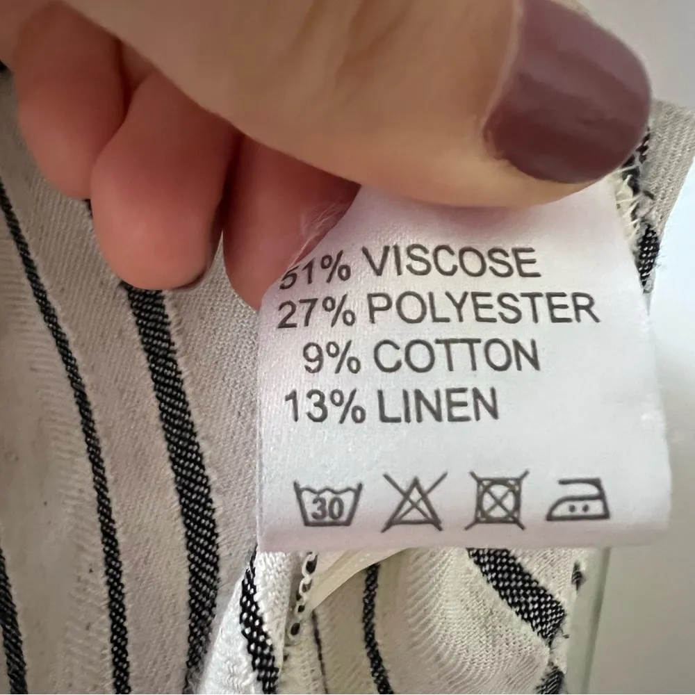 Lug Von Siga Dora Ruffled Striped Gauze Midi Dress size 36 C0 White - Image 5