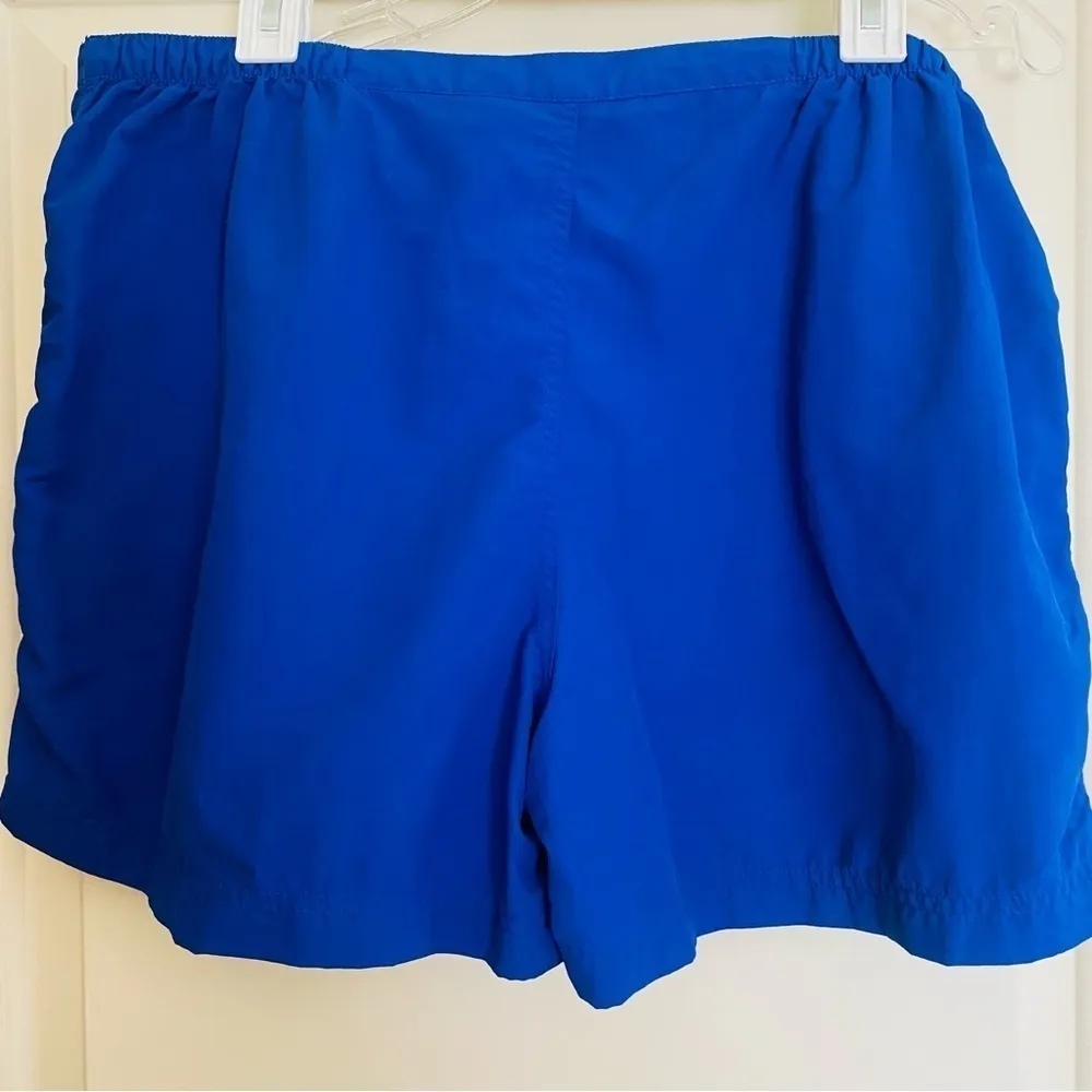 LL Bean Cobalt Blue Nylon Quick Drying Drawstring Waist Shorts Size LARGE - Image 3