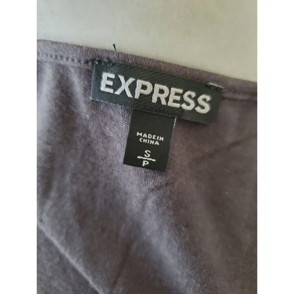 Express Crochet tank top Light Gray Womens Small Lace Scoop Neck Knit - Image 6