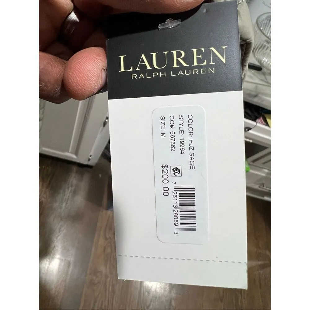 Lauren Ralph Lauren Quilted Down filled hooded jacket style 19964 size med Green - Image 4