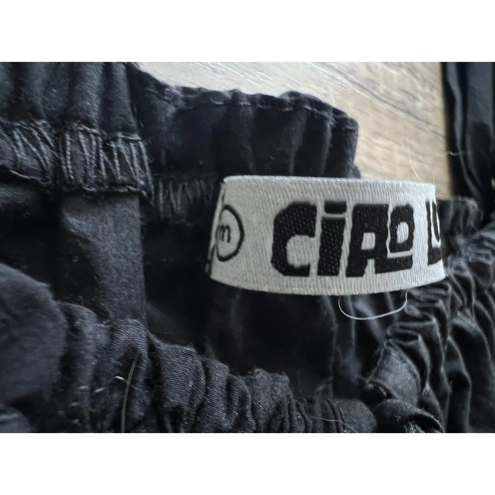 NWT $245 Ciao Lucia Cinetta Crop Tank Top Black Poplin Ruffle Ron Herman M Size M - Image 6