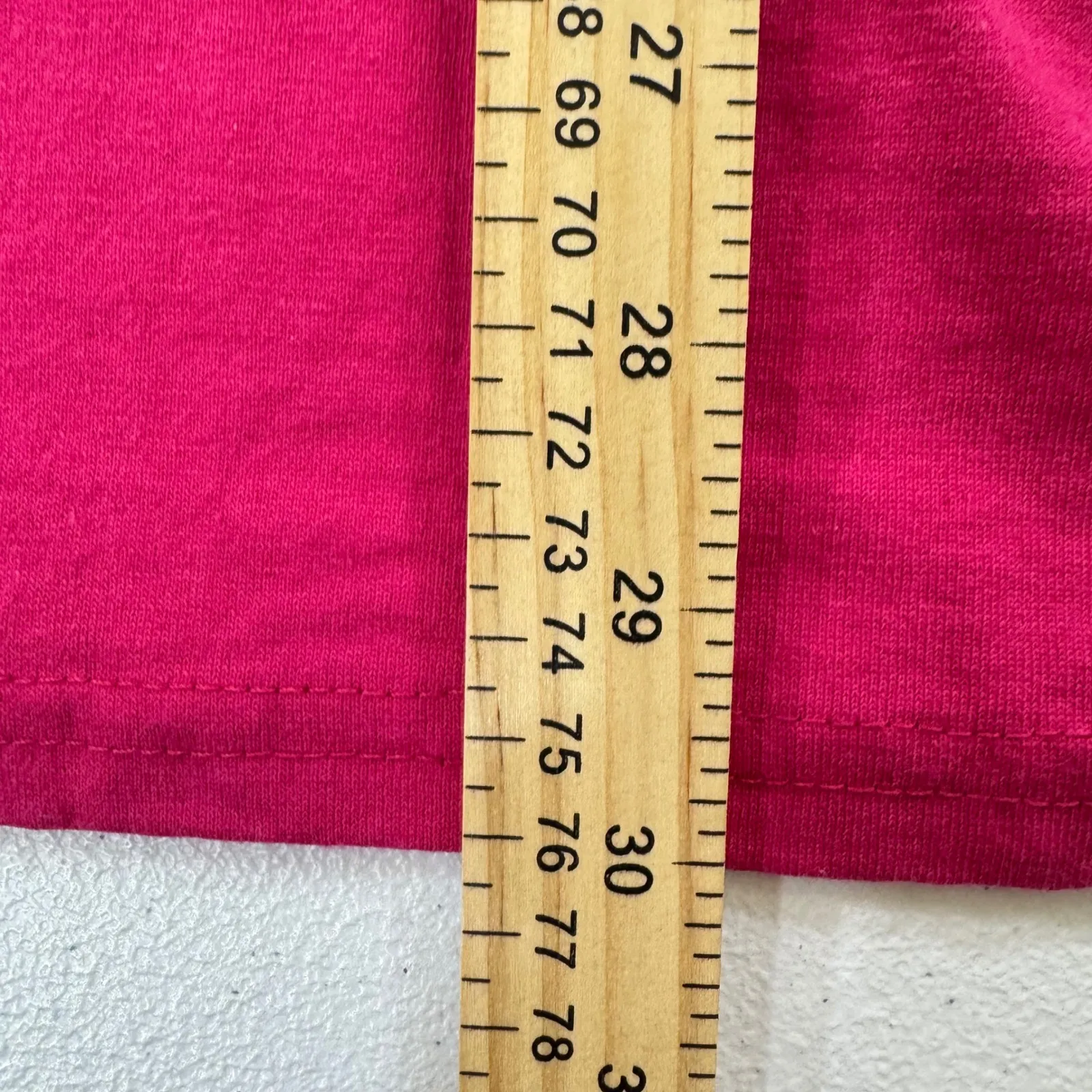 Kevin G 80s Sportswear Oversized T Shirt 3/4 Sleeve Hot Pink One Sz Made in USA - Image 5