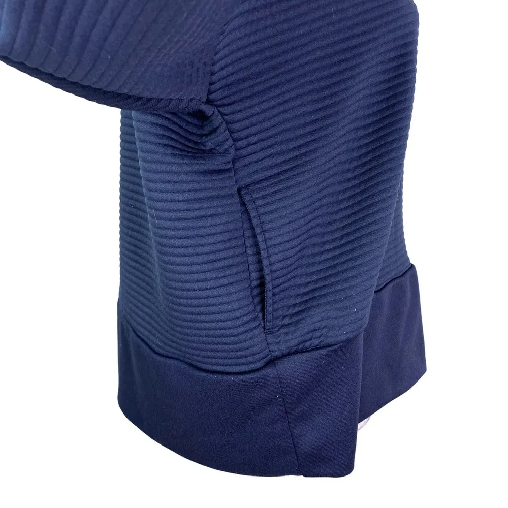 Nike Dri Fit M Navy Training Double Knit Ribbed Sweatshirt Just Do It - Image 5