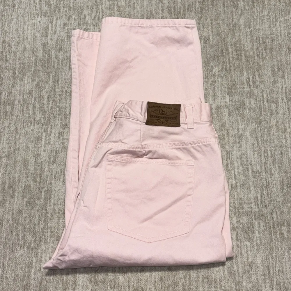 14 Women's Lauren Ralph Lauren Pink cropped Capri jeans pants - Image 5