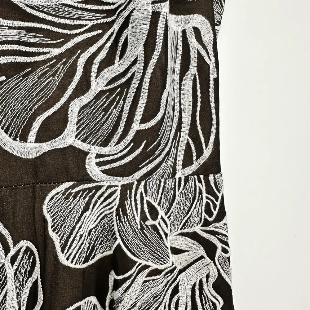 Dress the Population size XS Black Cream Floral Embroidered Dress Sleeveless - Image 7