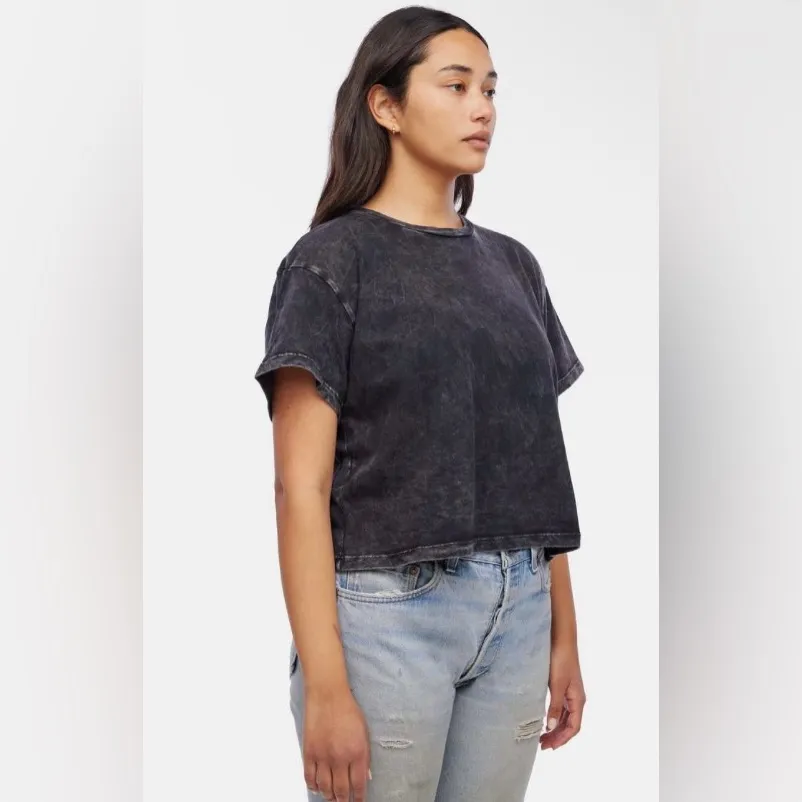 Lacausa - NWT - Boxy Tee | Black Mineral Wash - Sz Small | 100% Organic Cotton - Image 4