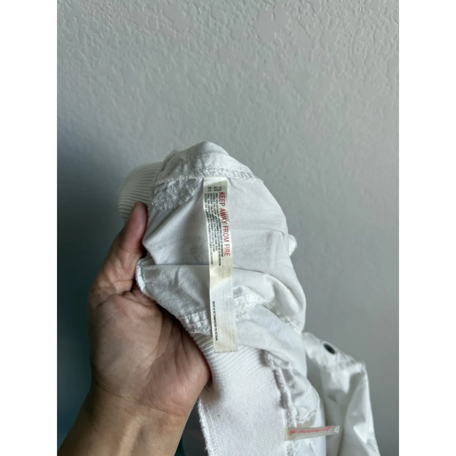 Free People Movement Mesmerize Me High Rise Cargo Pants White Sea Salt Women's L Size L - Image 12