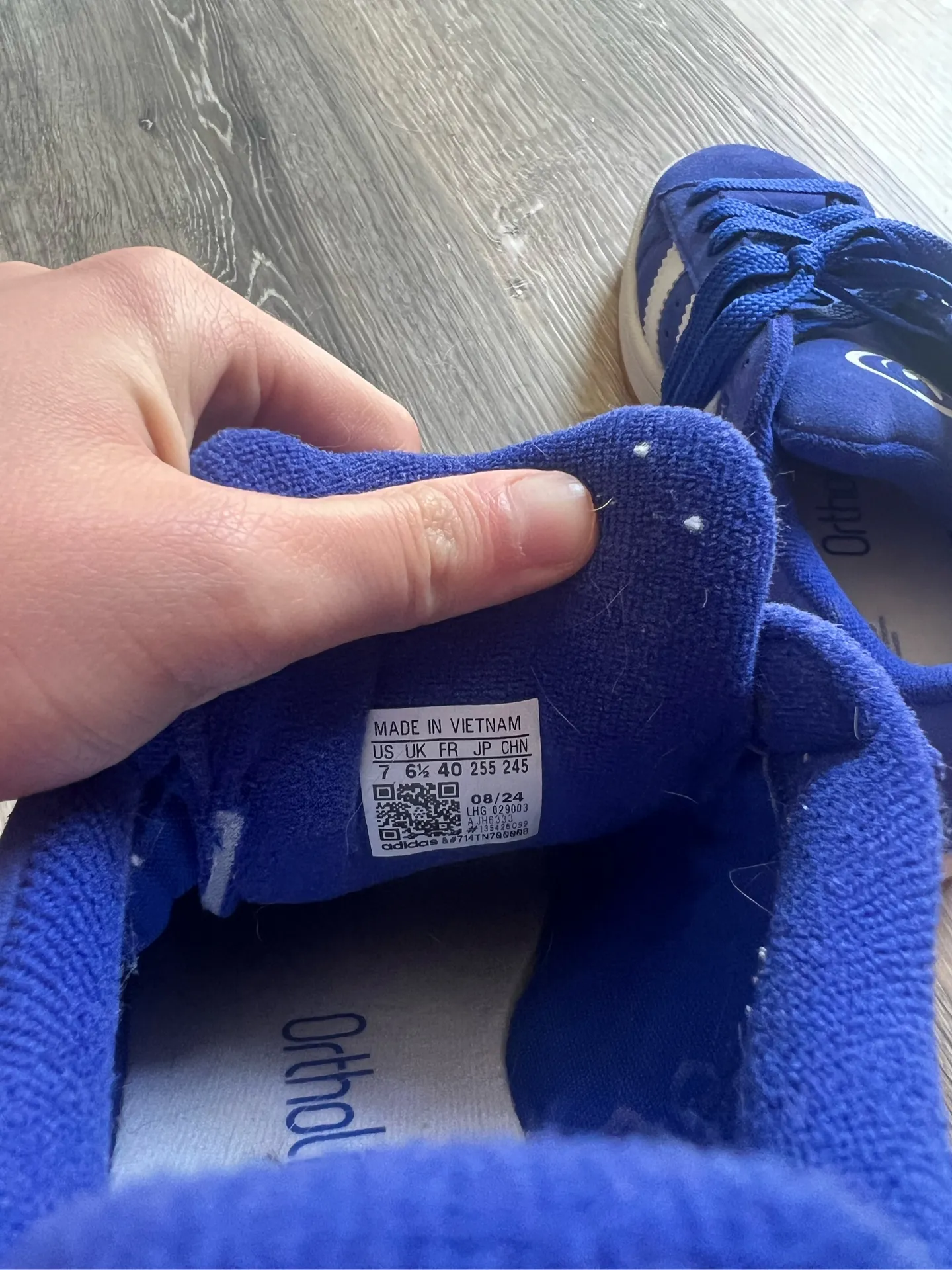 Blue Adidas Campus Shoes - Image 4