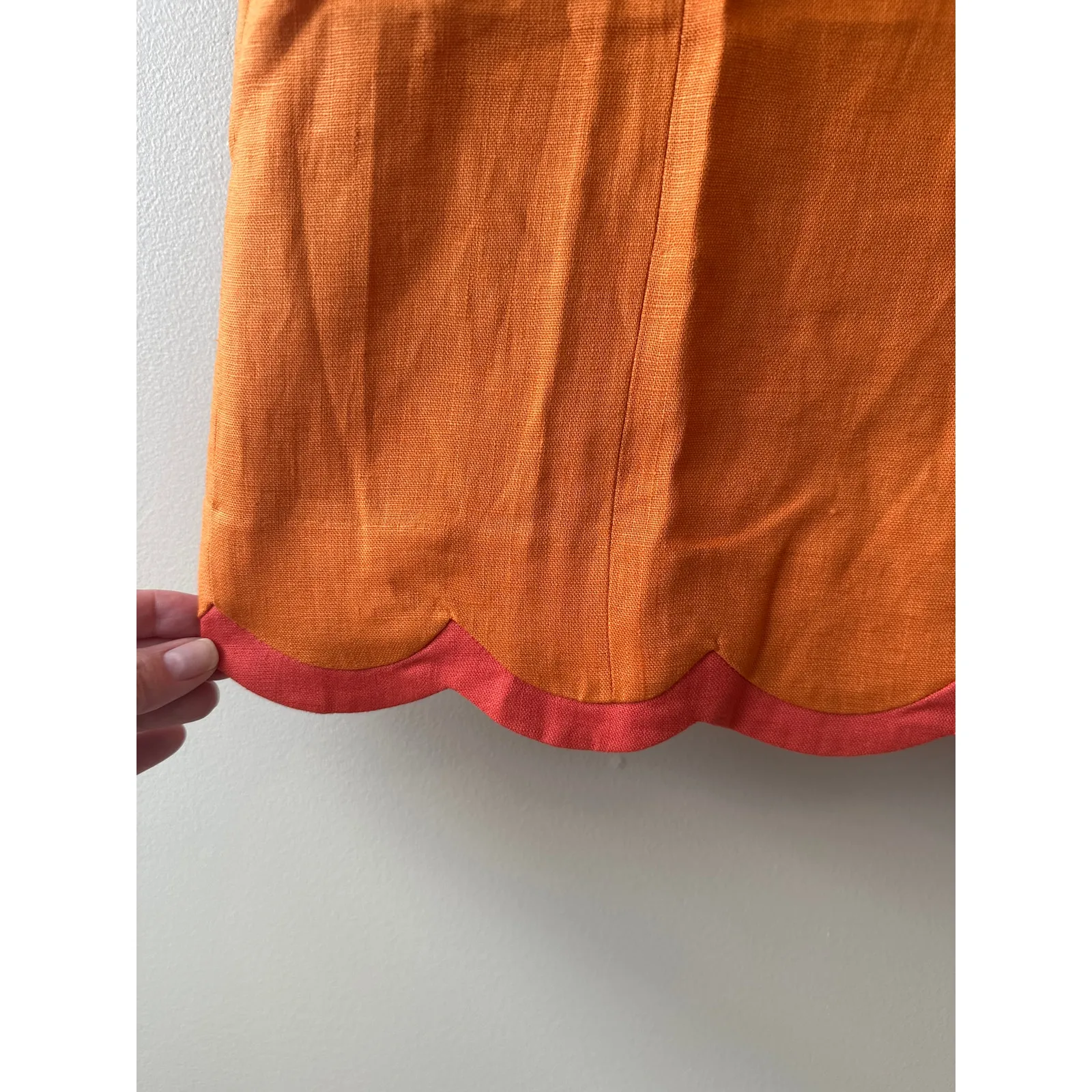 Reformation Sara Linen Dress Nectarine Orange NWT Size 8 Midi - Image 9