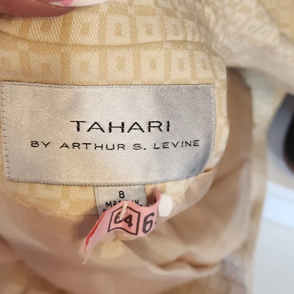 TAHARI by Arthur S. Levine Creamy Dreamy Vintage Style Trench Duster Coat Sz 8 - Image 15