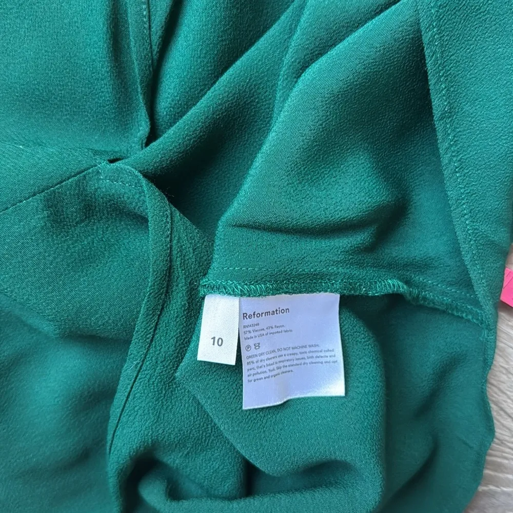 Reformation Jan dress in emerald 10 - Image 13