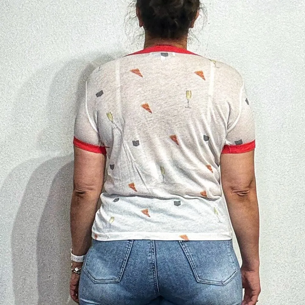 Wildfox White Cocktails Short Sleeve Tee Sz S - Image 8