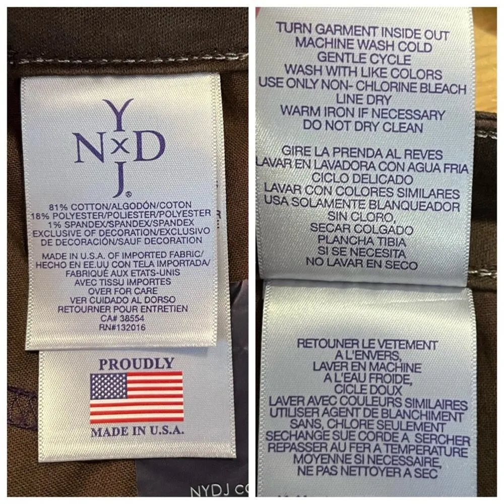 NYDJ Women’s Jeggjng Jeans Slim Ankle Slimming Stretch Brown Caribou New Size 14 - Image 7