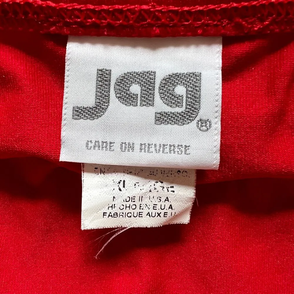 Vintage Jag Red Belted Bikini Bottom Size XL - Image 5