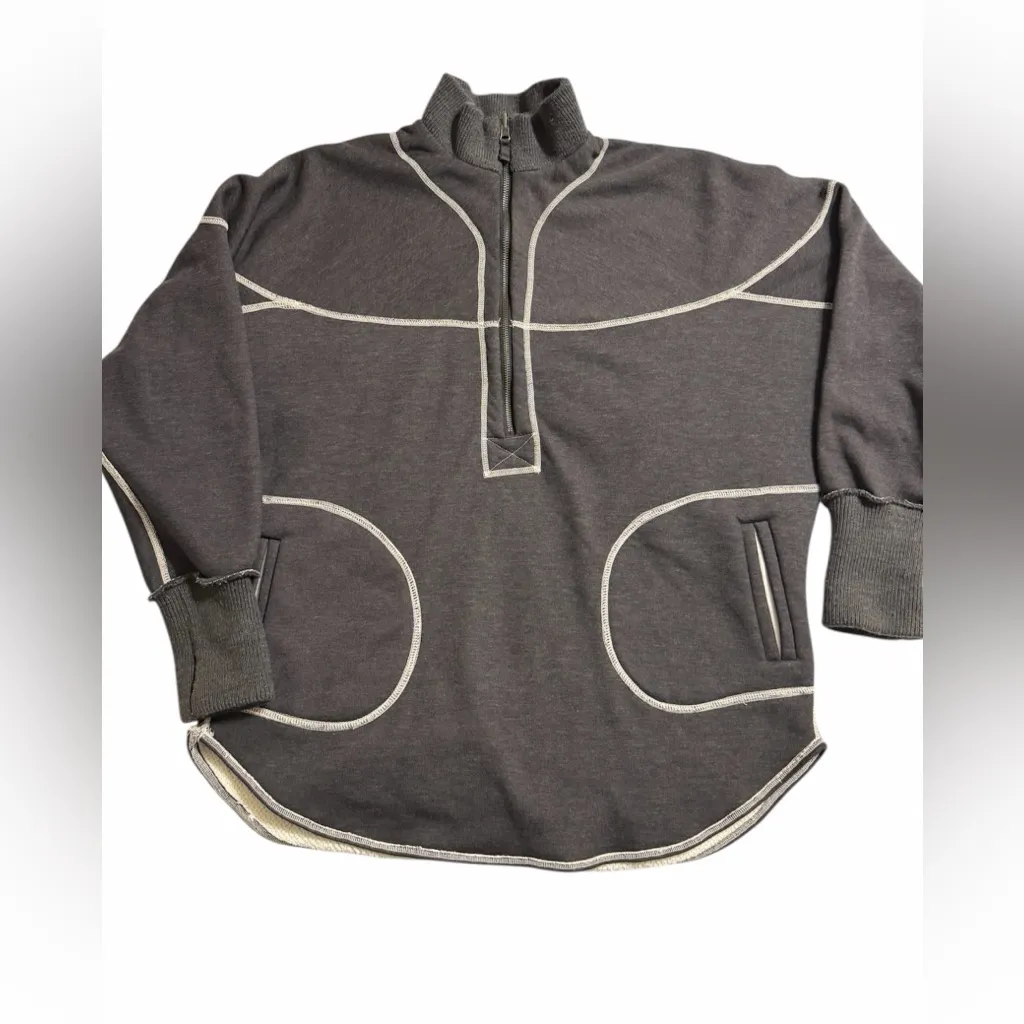 Free People REVERSIBLE Mountain Dreamin’ Fleece size Medium Large - Image 6