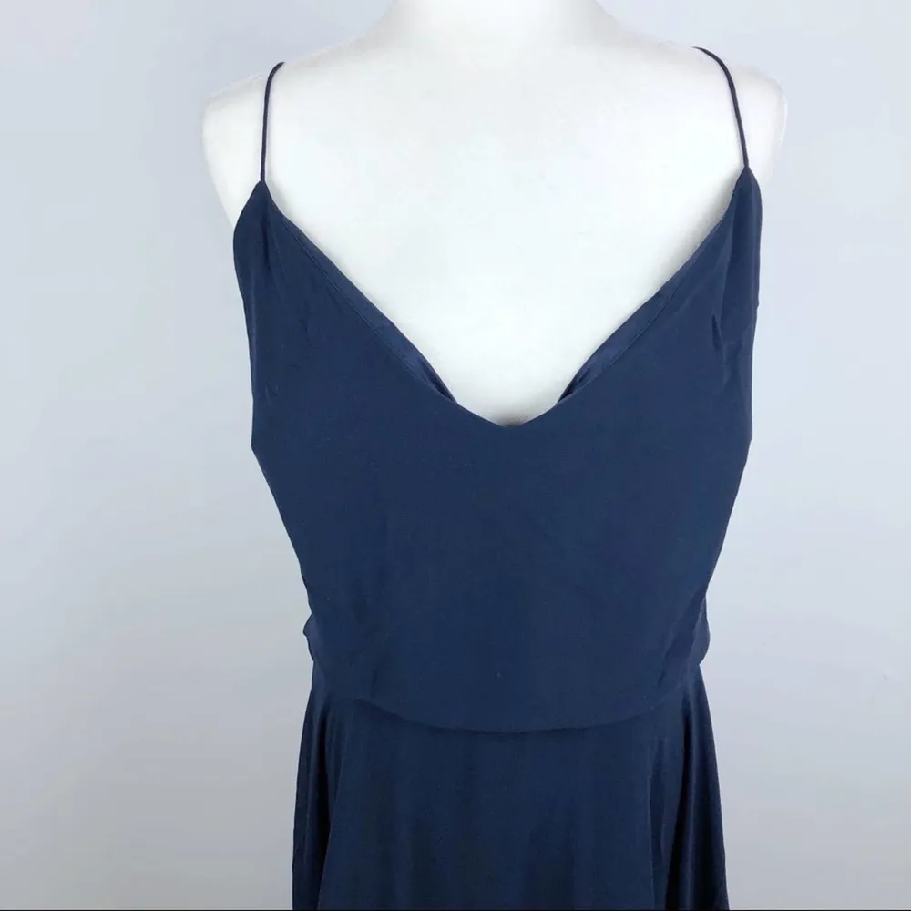 New Anthropologie Jenny Yoo Inesse Maxi Bridesmaid Dress Gown Navy Plus Size 26 - Image 4