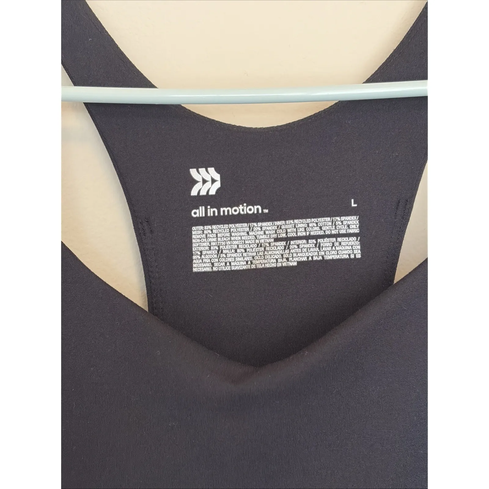 All in Motion Classic Black Racerback Activewear Tennis Pickleball Dress‎ Large - Image 4