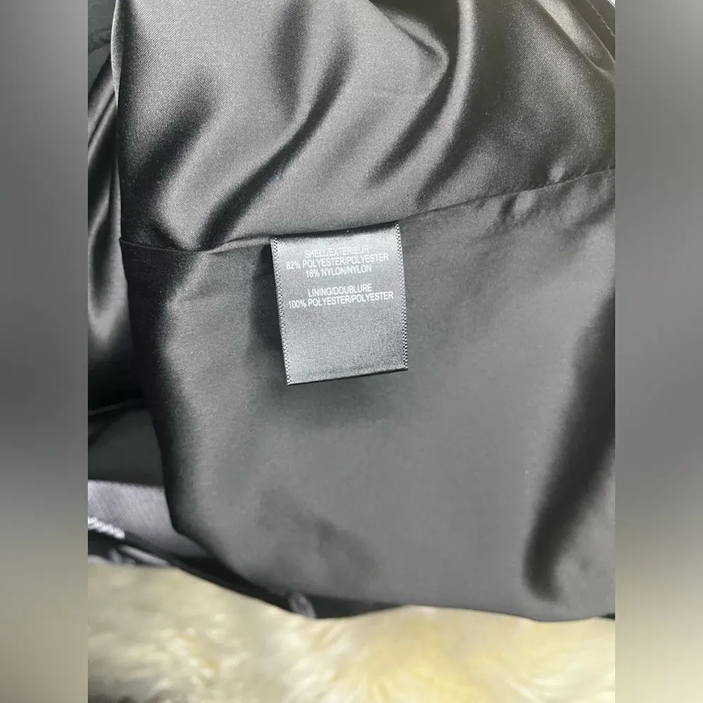 Belle Badgley Mischka Bell Sleeved black and grey floral Jacquard dress sz 6 - Image 6