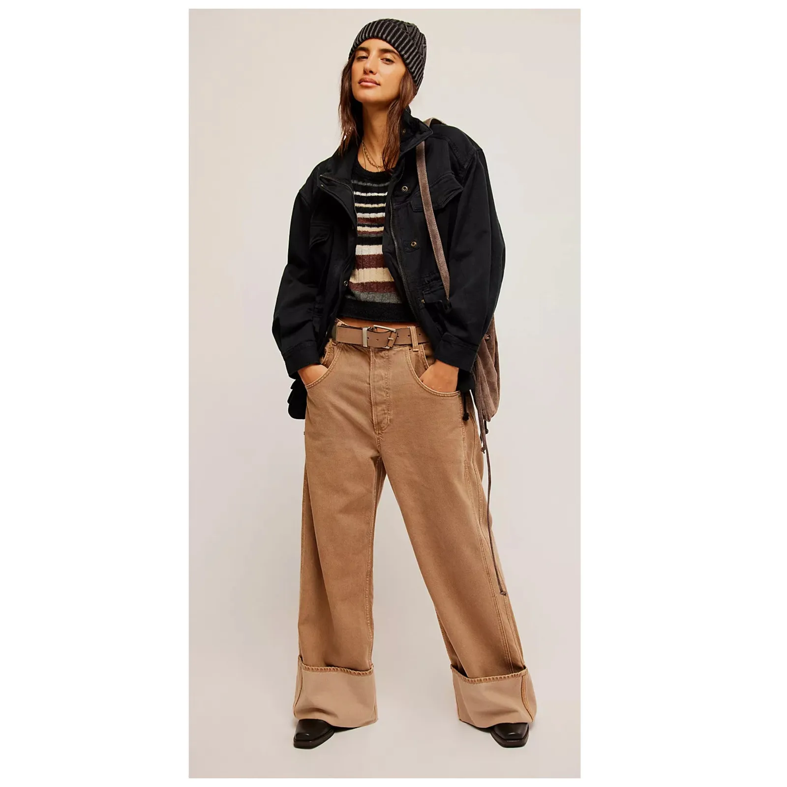 Free People Arya Cotton Twill Utility Jacket Size Medium - Image 4