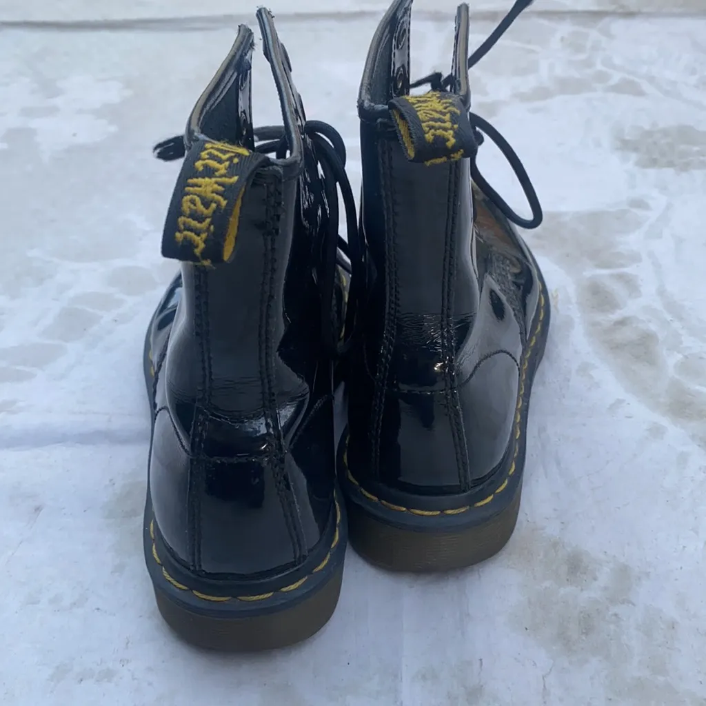 Doc Martens 1460 Boots Womens  Size 8 Shoes Black Eye 8 Patent Leather C… - Image 4