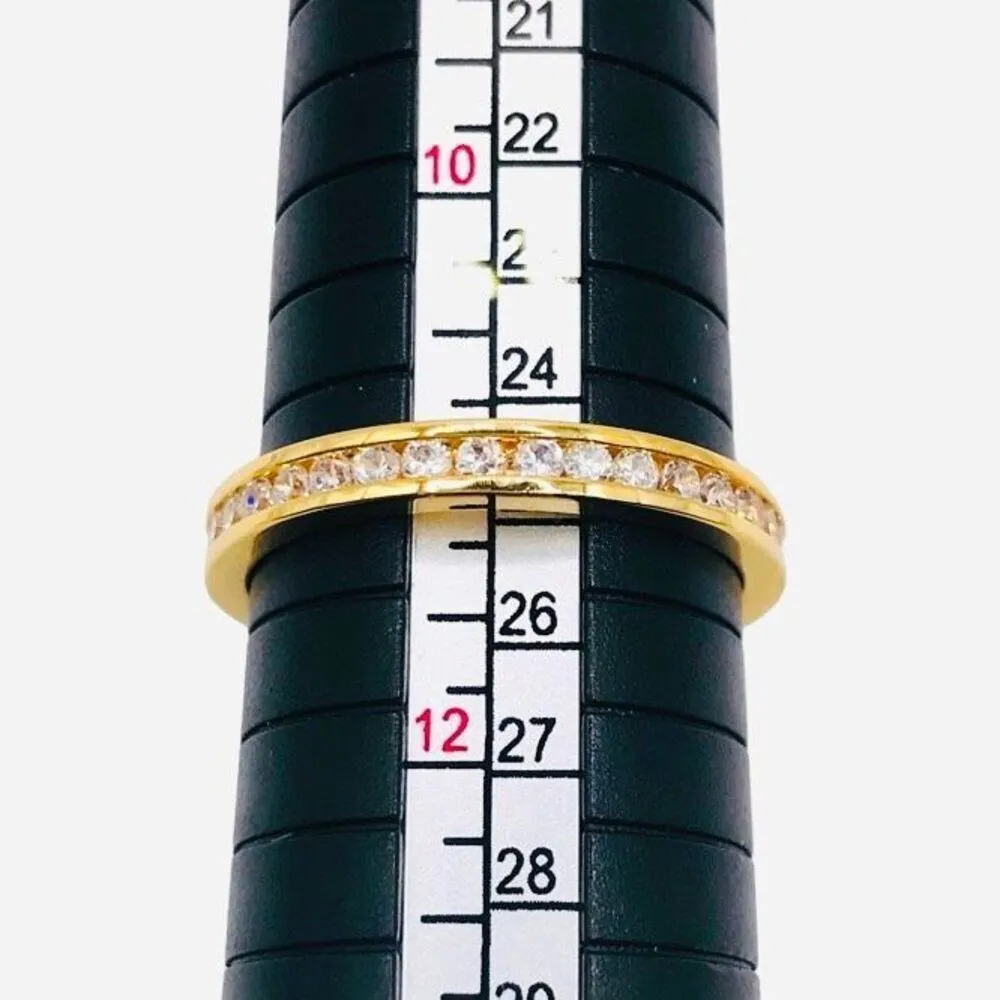 Premier Designs New Women’s  Gold Rhinestone Band Ring Size 11 - Image 4