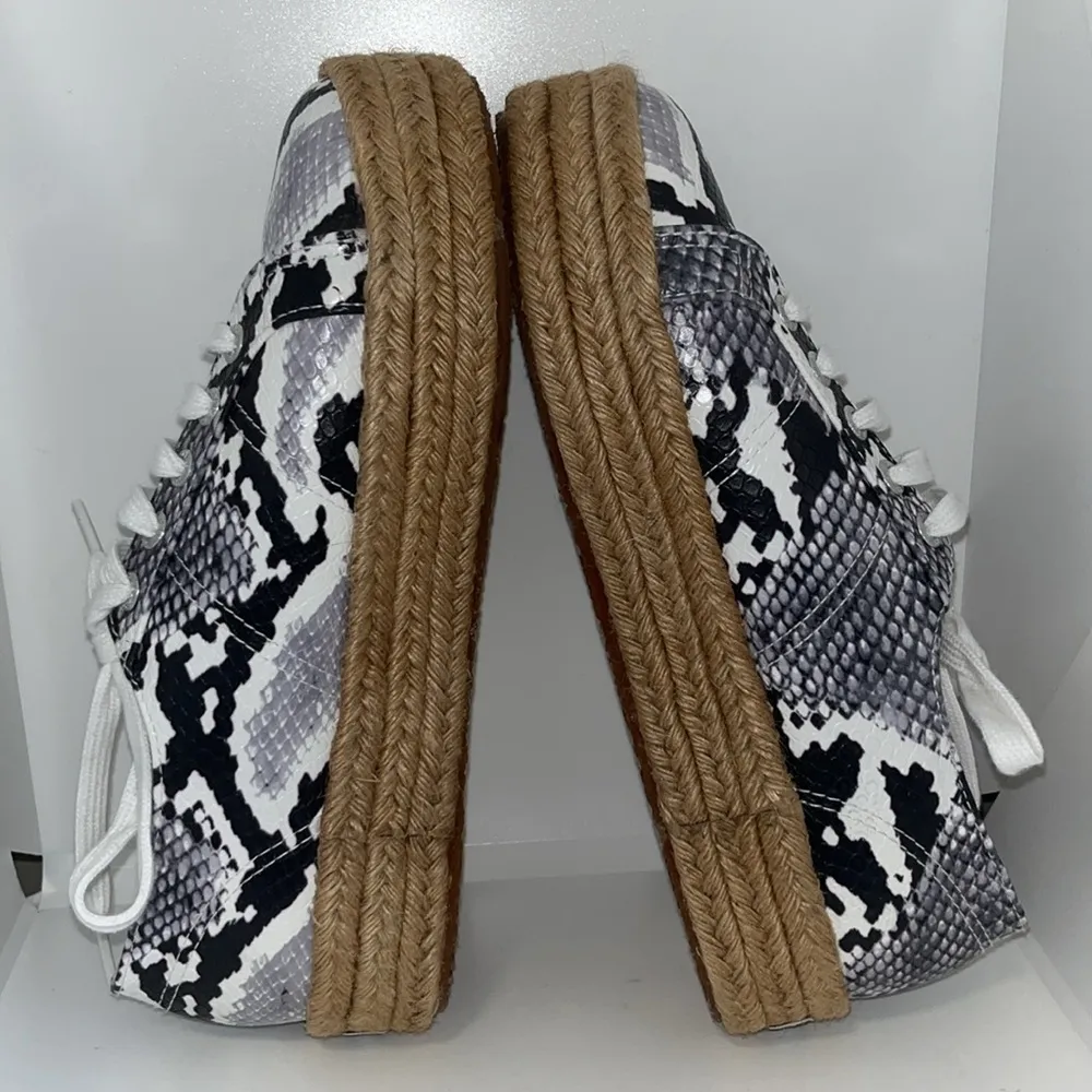 SUPERGA PLATFORM JUTE ROPE SNEAKER Snakeskin Print WOMEN'S SIZE 7.5 Vegan - Image 9