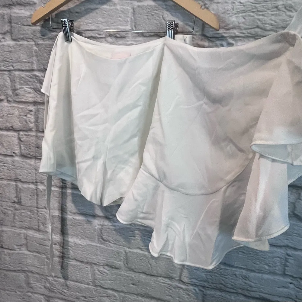 Cinq a Sept Luella Women’s 0 White Ruffle Wrap Skort Skirt - Image 6