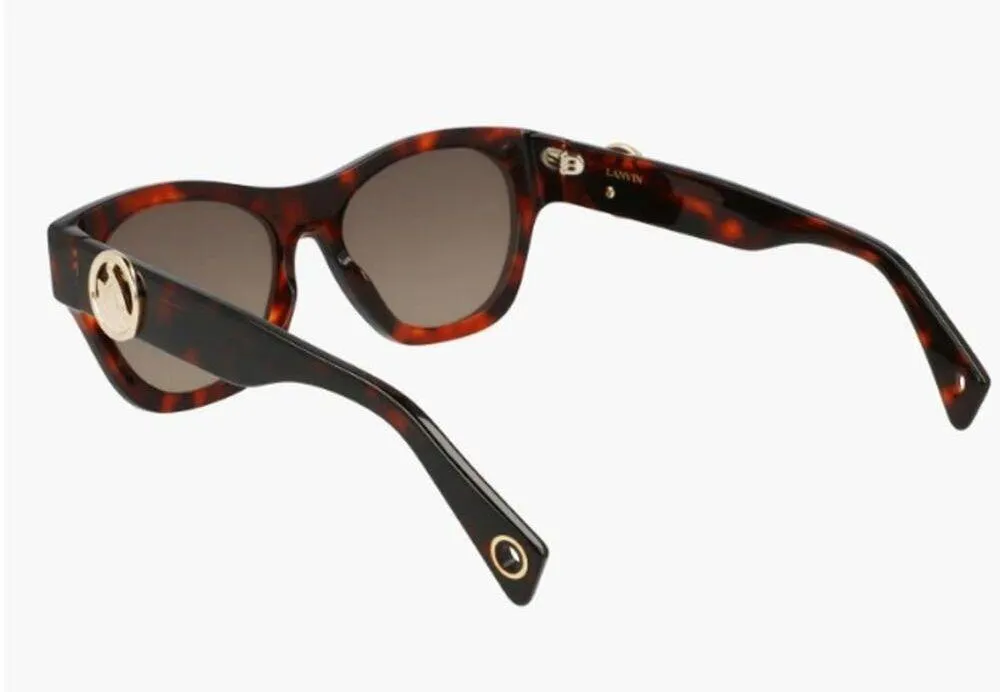 Lanvin Mother & Child 55mm Rectangle Sunglasses Havana Red - Image 4