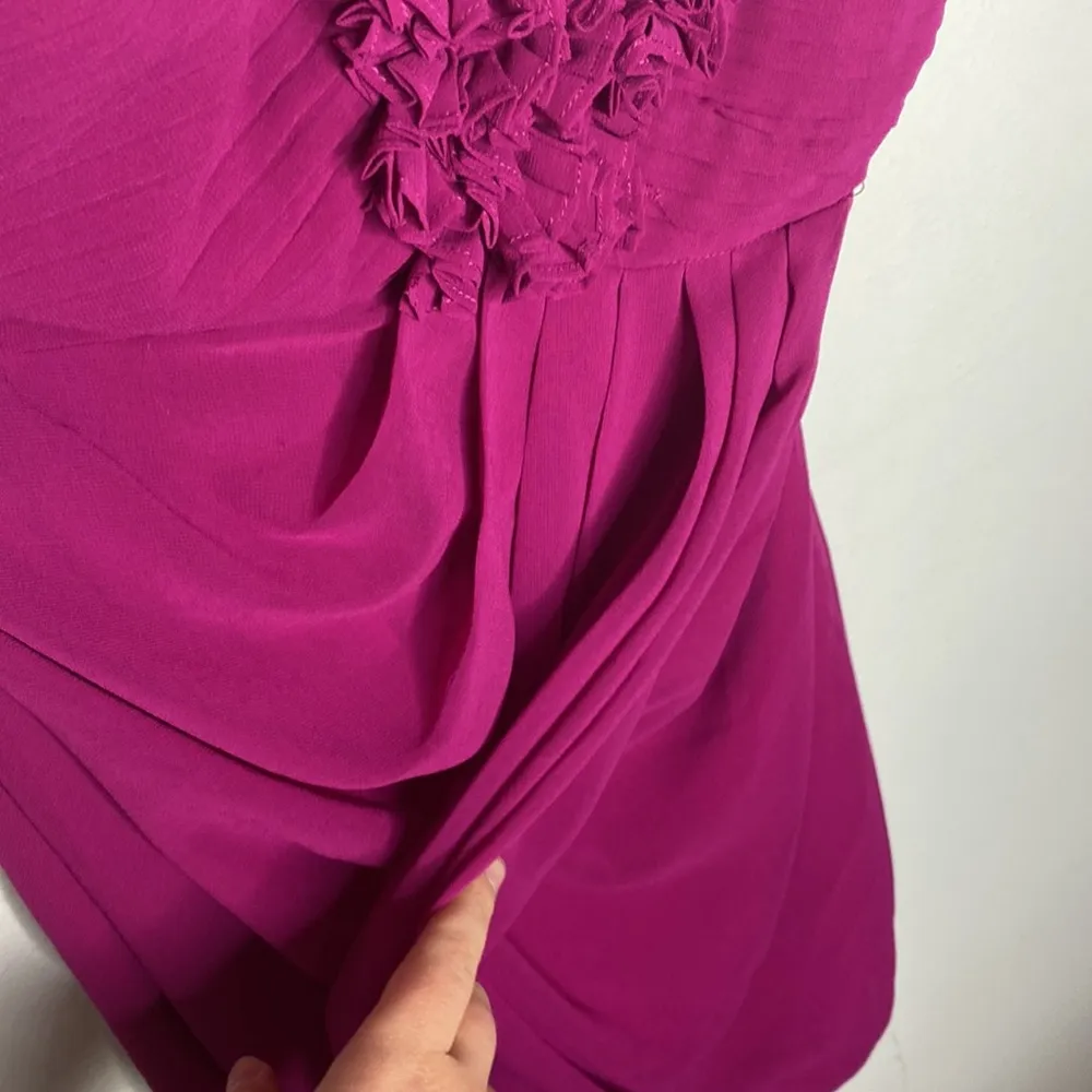 Arden B tulip shape chiffon mini dress with floral appliqué and ruffle size M - Image 88