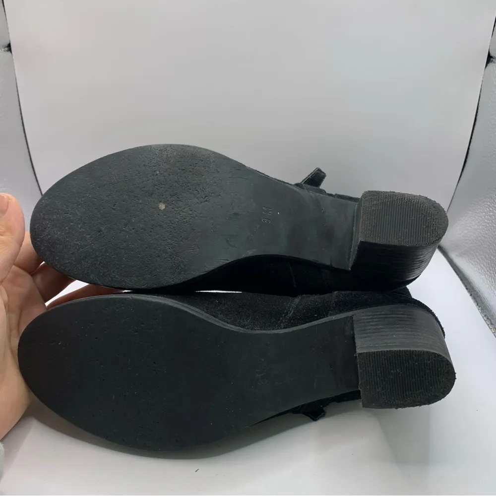 Anthropologie Matisse Harper Black Suede Leather Ankle Boots Women’s 8M Bootie - Image 7