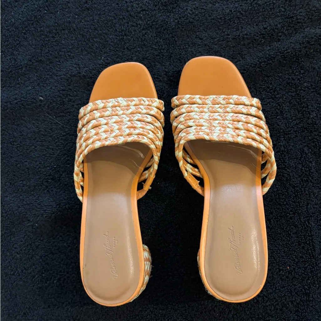 Universal Thread Orange Woven Mules - Image 3