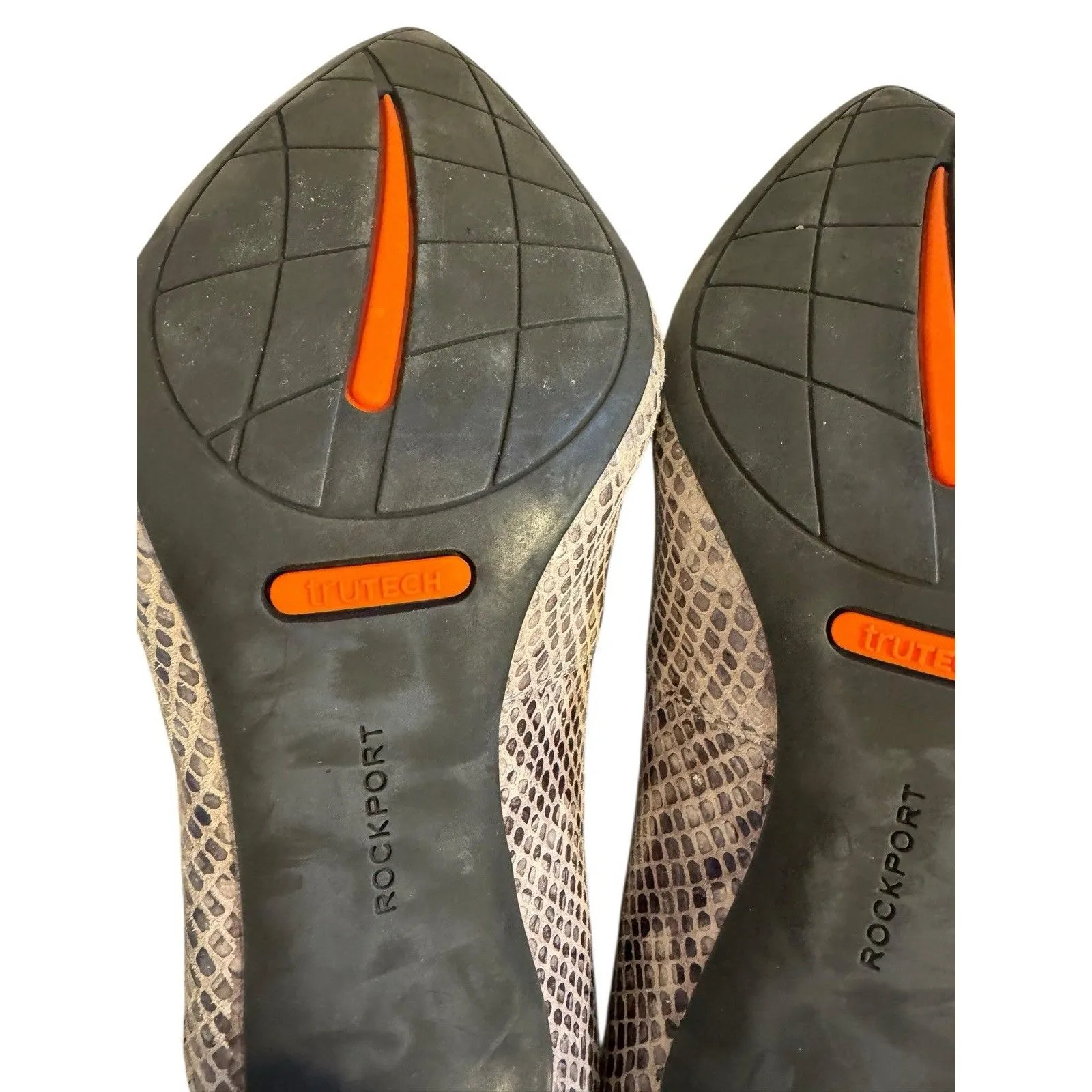 Rockport Total motion Snakeskin Look Pointed Toe Pump 7M Leather Upper Comfort Size 7 - Image 5