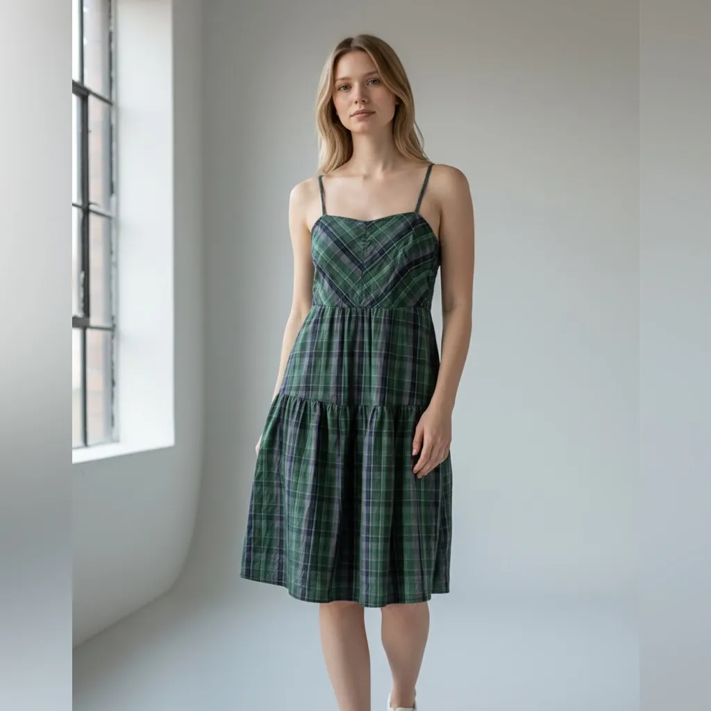 green emerald velvet dress Green Lattice Upf50+ Sleeveless Shift Dress - Green - Size L