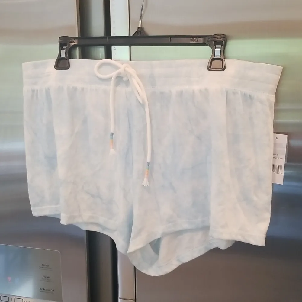 💕PJ SALVAGE💕 Bride Embroidered Pajama Shorts ~ Powder Blue XL NWT - Image 5