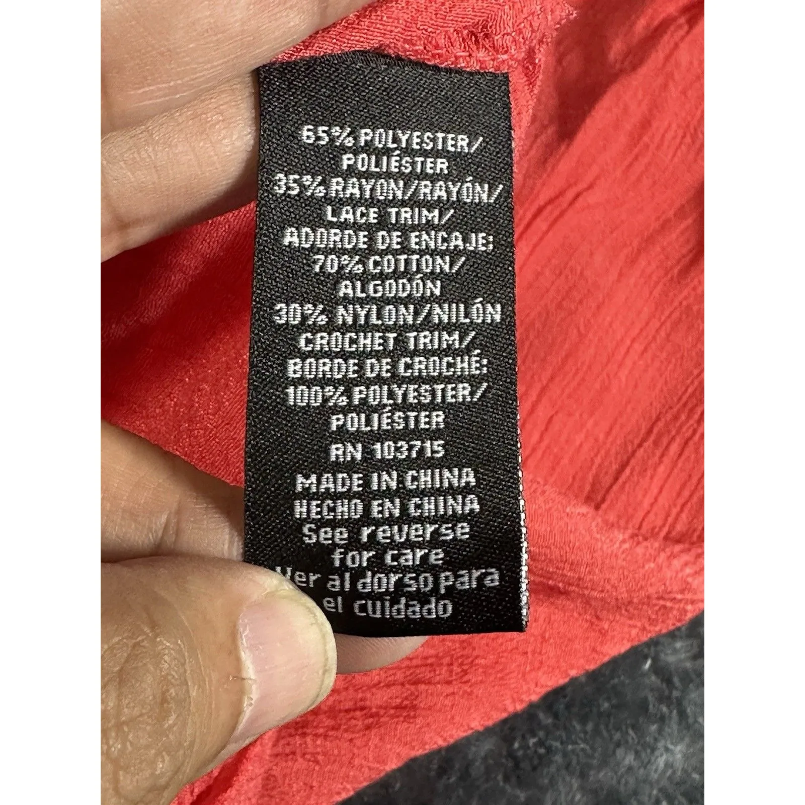 Zac & Rachel Women's Coral Orange Tunic Top Plus Size 1X Roll Tab Sleeve V - Image 7