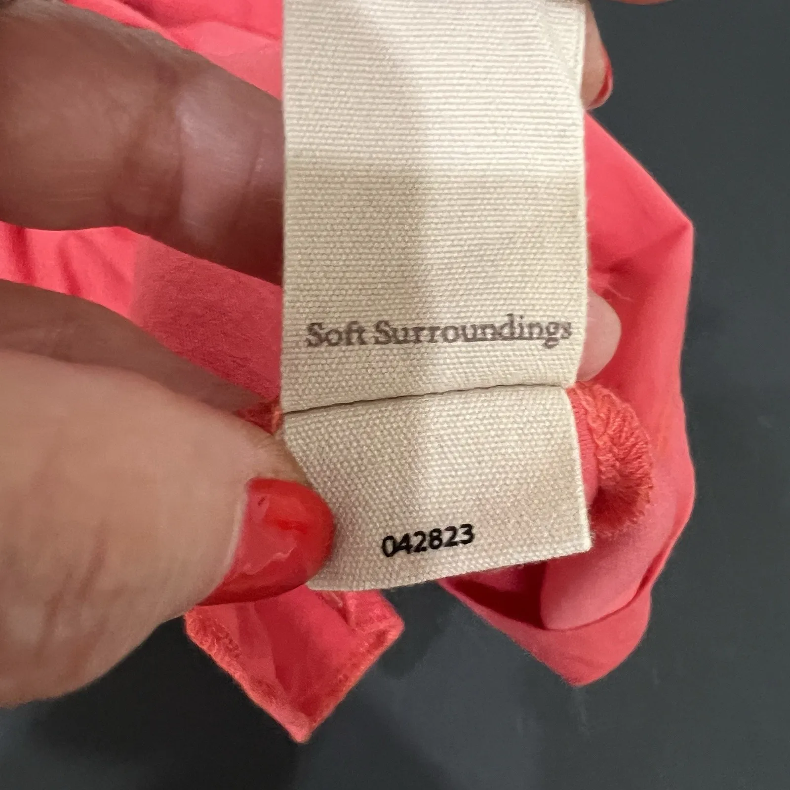 Soft Surroundings Size L Short Santiago Tank Dress Jersey Resort Coral Stretch - Image 10