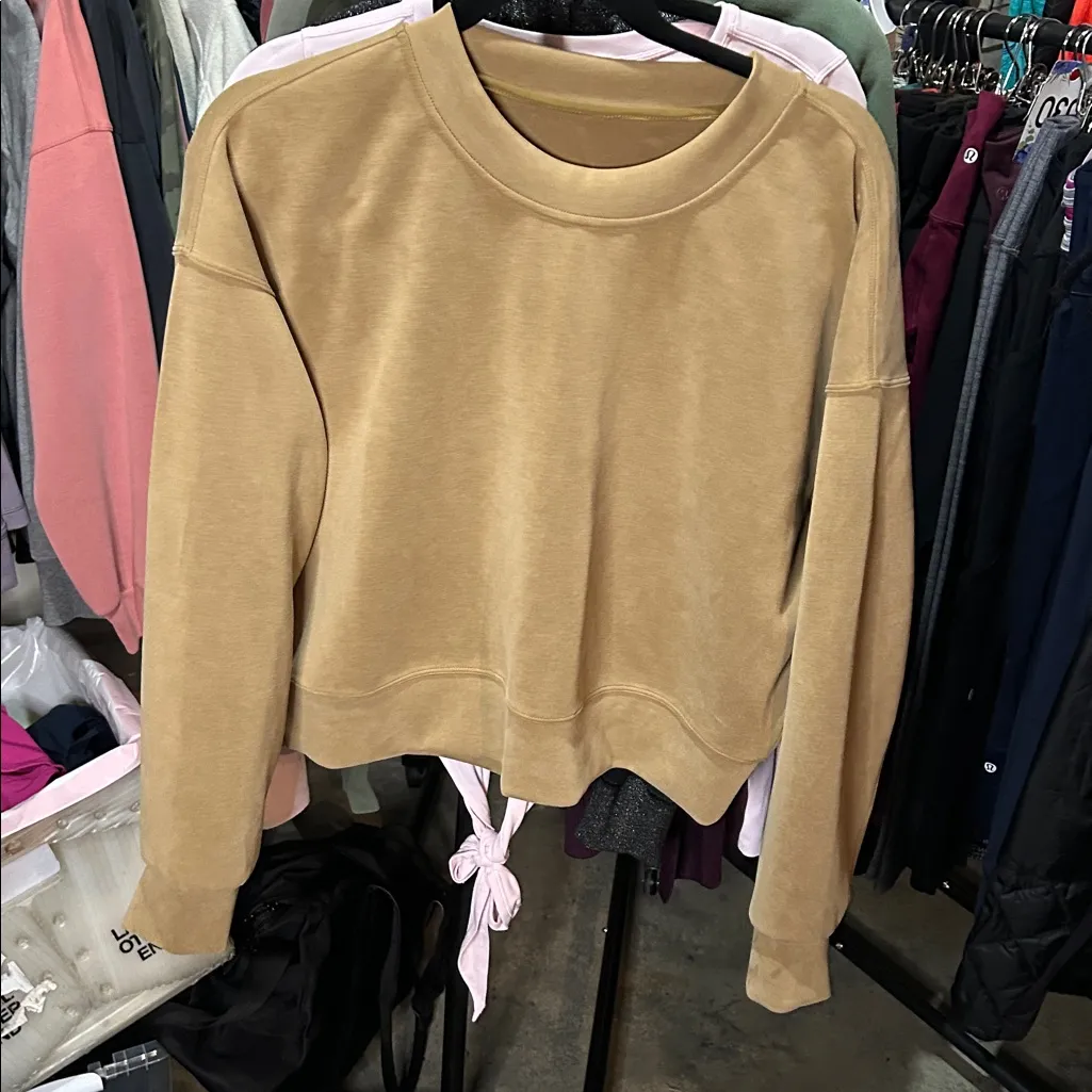 18. Lululemon Softstreme Perfectly Oversized Cropped Crew Allspice - Image 3