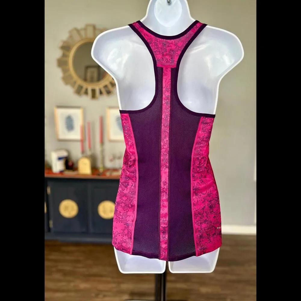 Nike Dri Fit Hot Pink/Black Tank Top - Size XS Women’s - Image 2