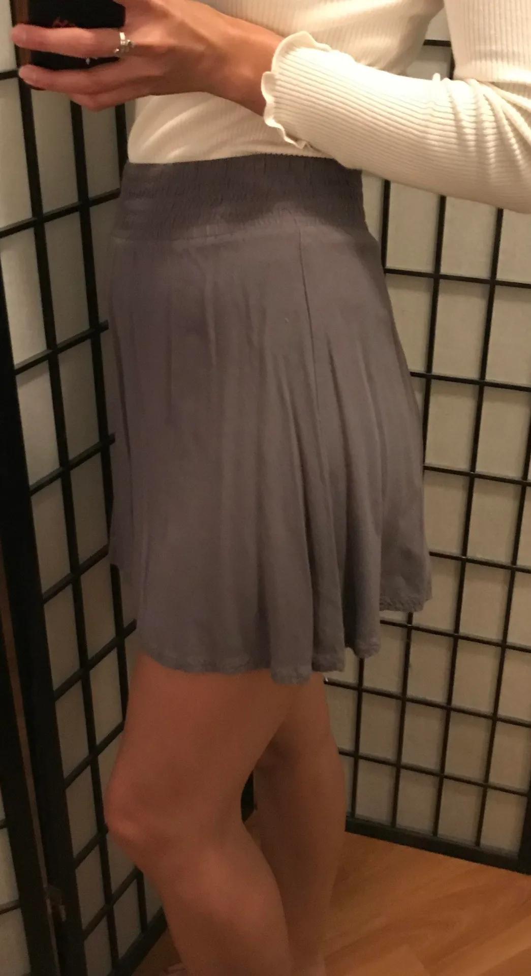 Boutique Circle Mini Skirt Gray Size XS - Image 4