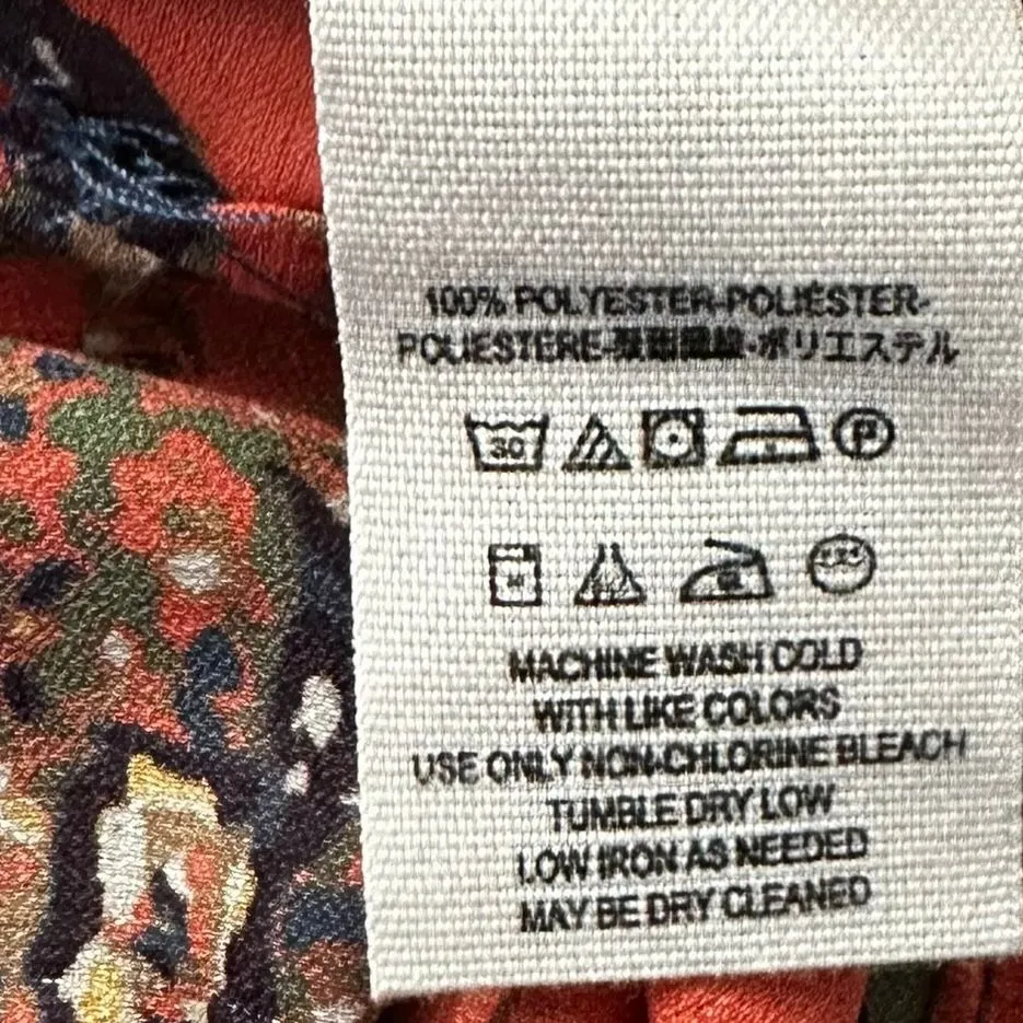 Free People Multicolor Darcy Boho V-neck Top Women's Blouse Size Medium | 68-43 - Image 4