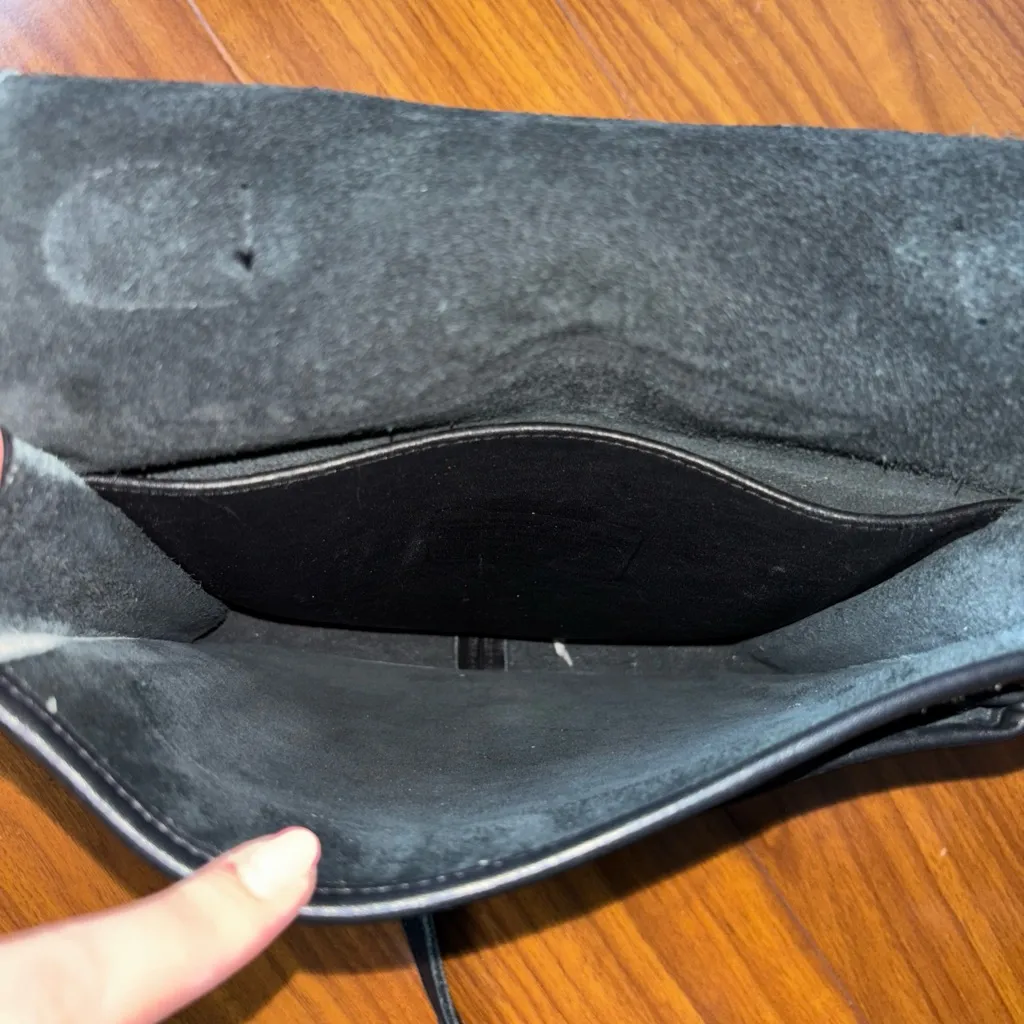 Coach Vintage Black Leather Top Handle 5130 Station Crossbody Bag - Image 6