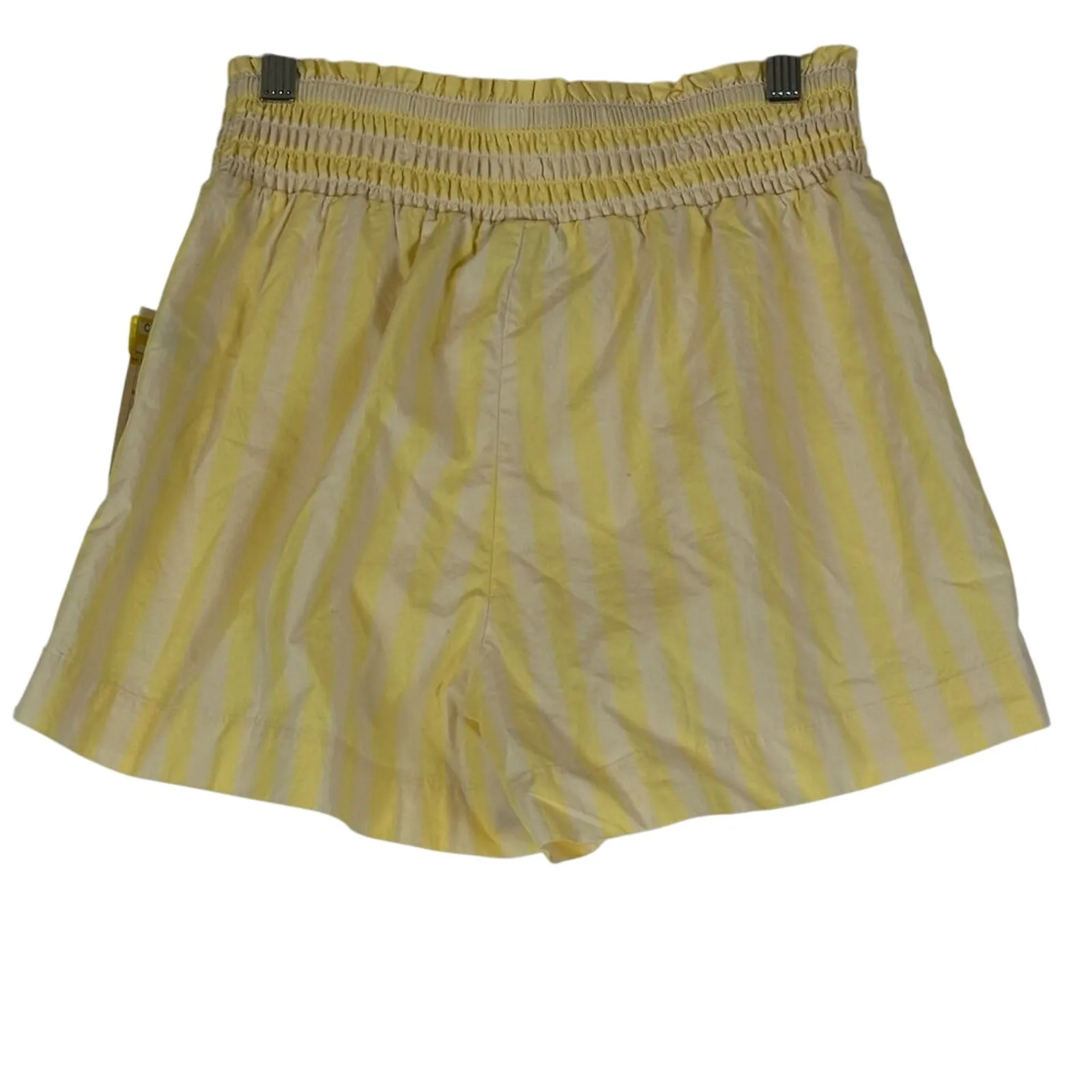 NWT A New Day Shorts Womens XS Yellow Striped 100% Cotton High Rise Cottagecore - Image 2